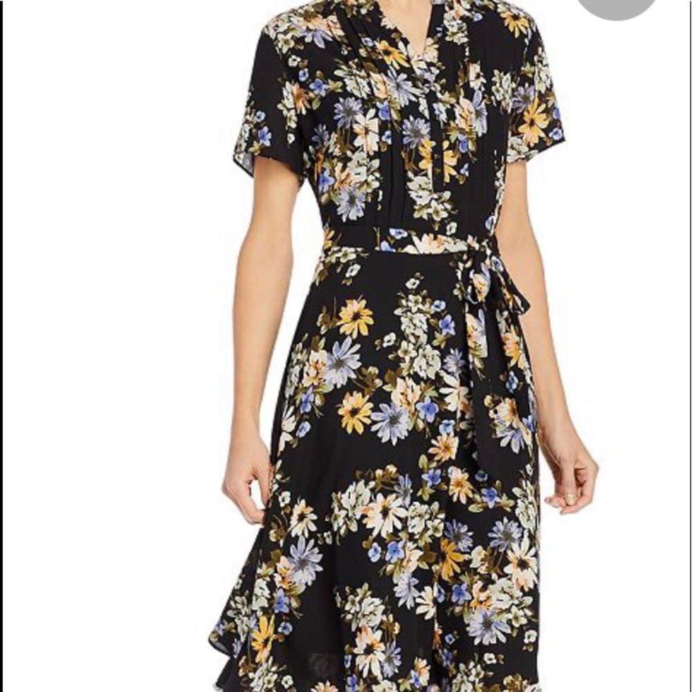 Nannette Lepore Floral Dress with Belt